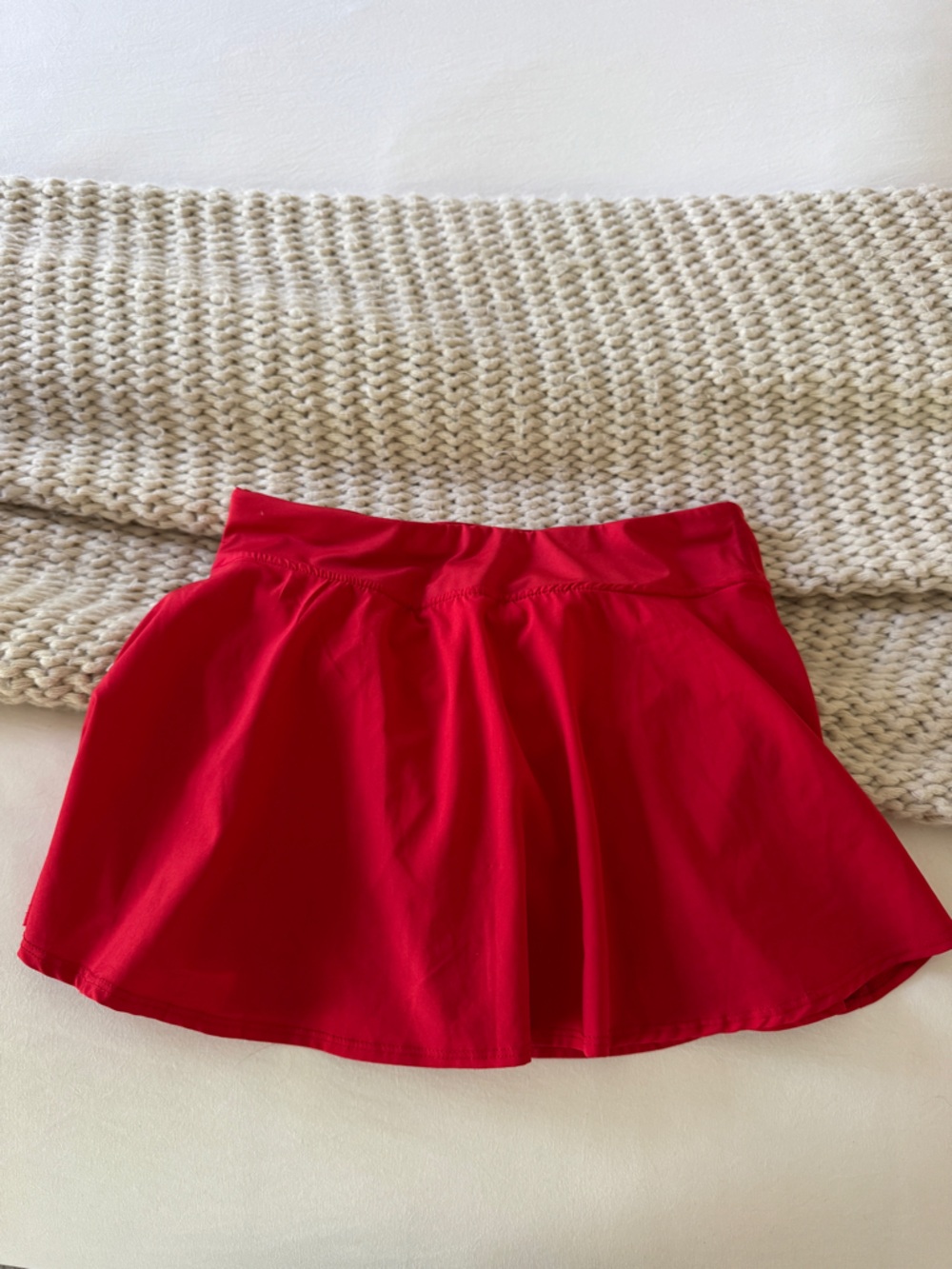 Red Women's Tennis Skirt
